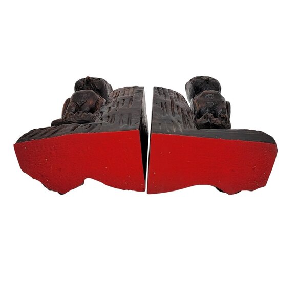 Vintage Mid Cenutry 1960's Carved Wood Owl Bookends from Spain - Picture 5 of 5